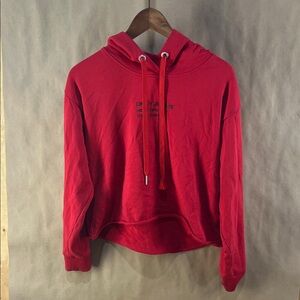 DKNY Jeans Women’s Red Cropped Hoodie (Size S)